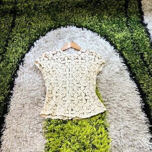 Elegant Cream Lace Top